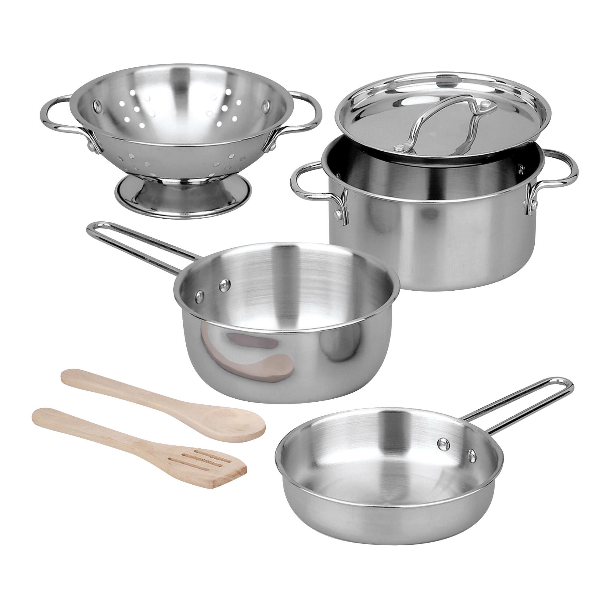 Melissa & Doug Stainless Steel Pots & Pans Play Set: Multi - Metal by World Market