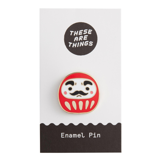 Daruma Doll Enamel Pin by World Market