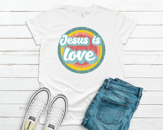 Retro Jesus Is Love Shirt, Christian Shirt For Christians, Lover