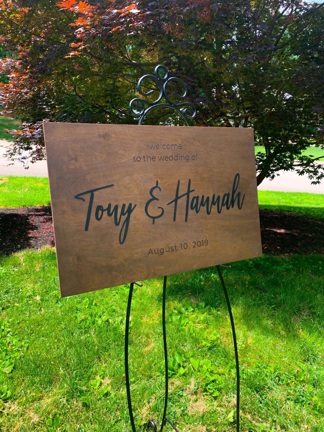 Wood Wedding Sign - Welcome To Our Name Sign Personalized Wedding Decor