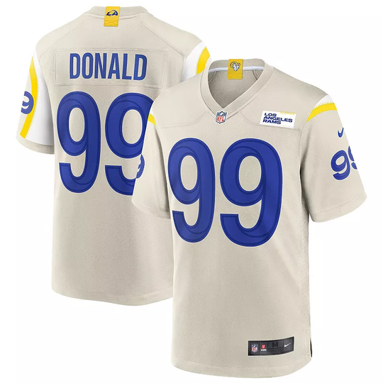 Men's Nike Aaron Donald Bone Los Angeles Rams Game Jersey, Size: 2XL, Beige Over