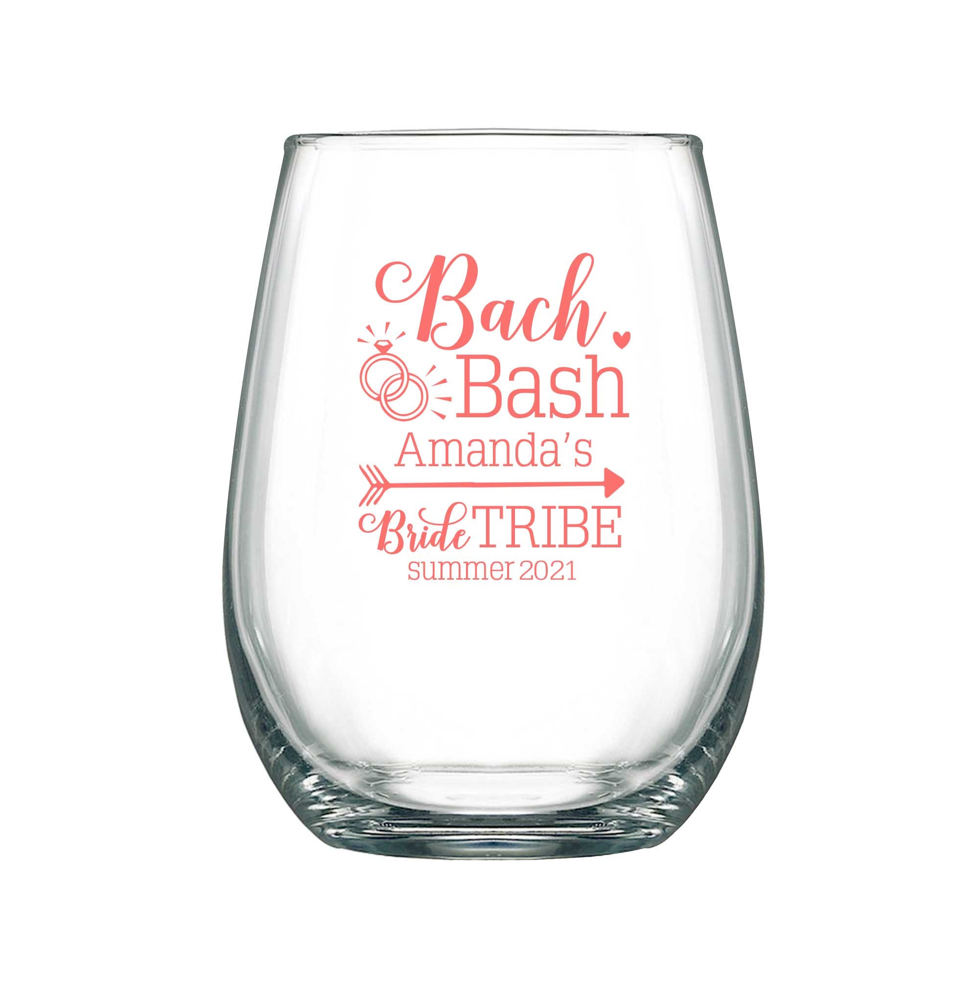 Bridesmaid Wine Glasses 17Oz Stemless Gifts Bachelorette Party Favors Bach Bash 1Af Bridesmaids