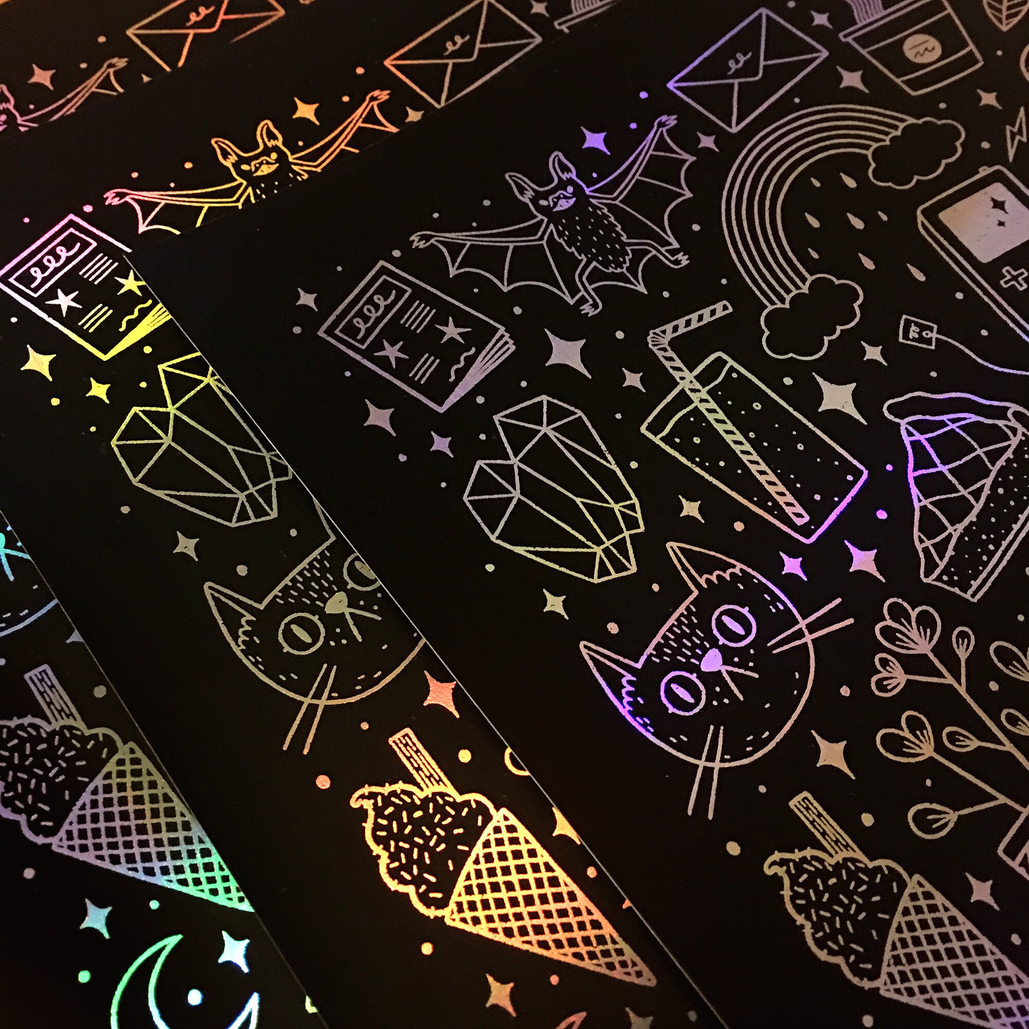Yep Rainbow Foil Art Print - Donuts, Dinosaurs, Video Games, Zines | And All Good Things