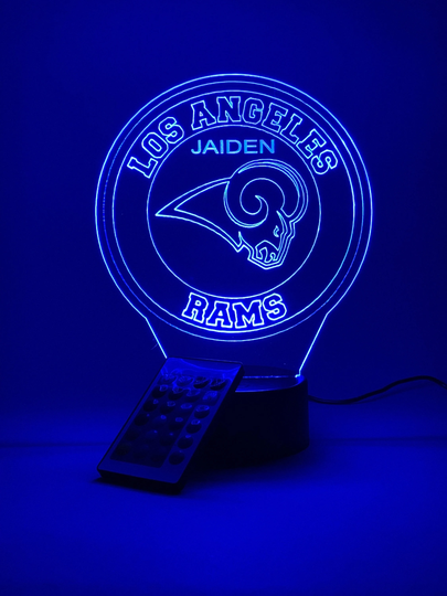 Los Angeles Rams 3D Lamp Personalized