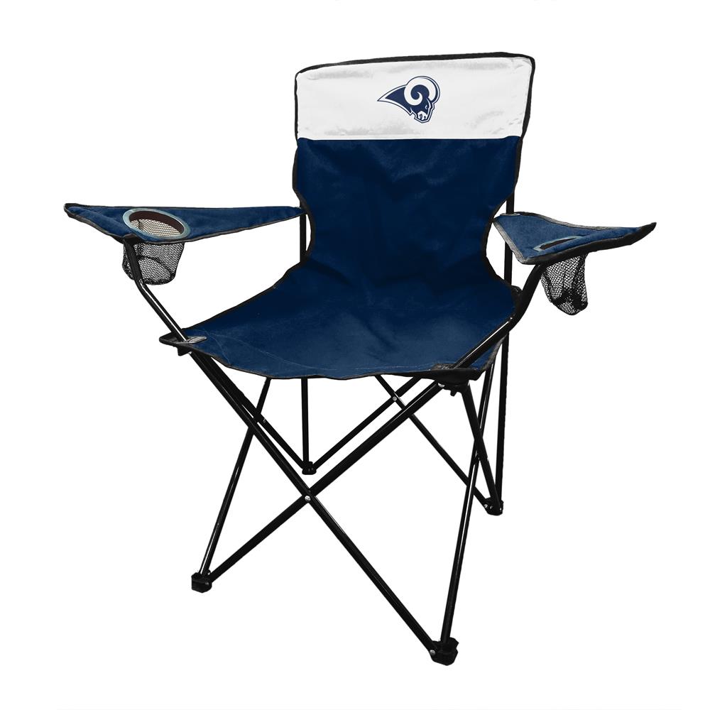 Logo Brands Los Angeles Rams Team Color Folding Tailgate Chair in Blue | 629-12L-1