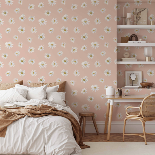 Dainty Daisy Wallpaper A261 Peel & Stick Removable Repositionable Or Traditional Pre-Pasted