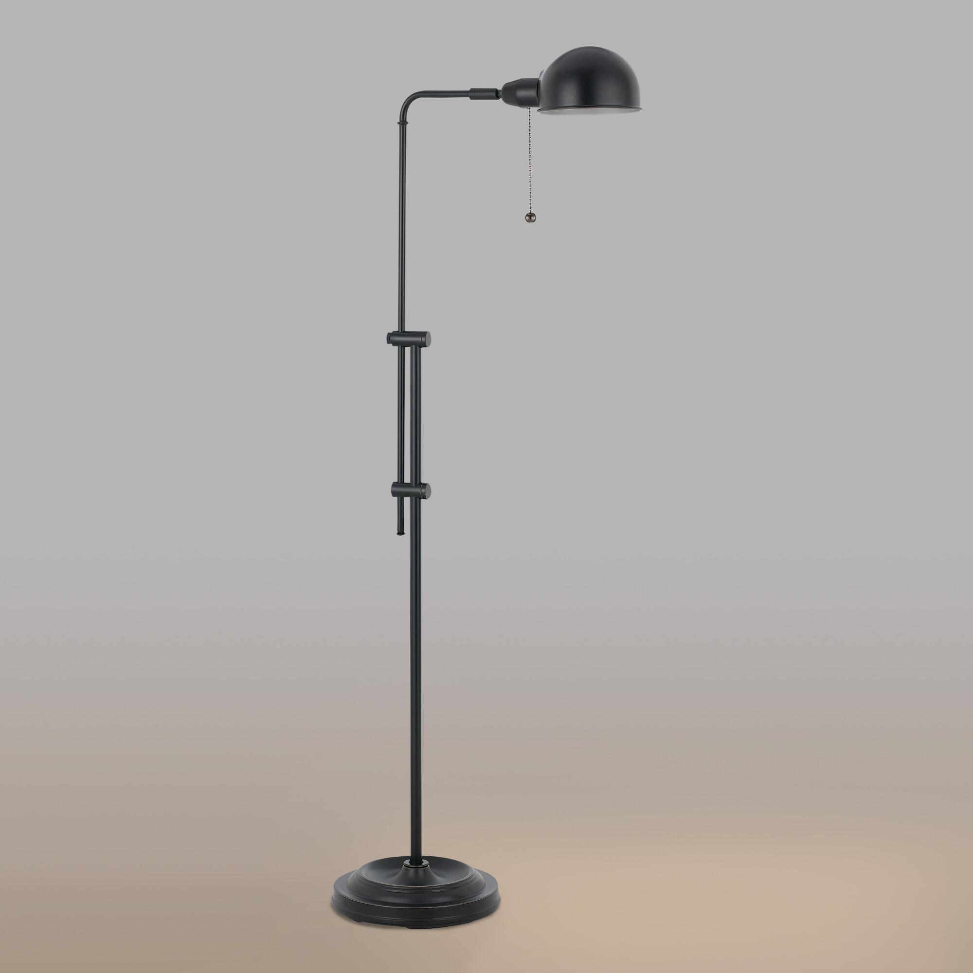 Black Adjustable Crosby Pharmacy Floor Lamp by World Market