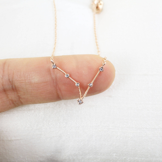 Pisces Necklace, Zodiac Jewelry, Celestial Jewelry, Constellation Necklace, February, March Birthday Gift, Bridesmaid Gift