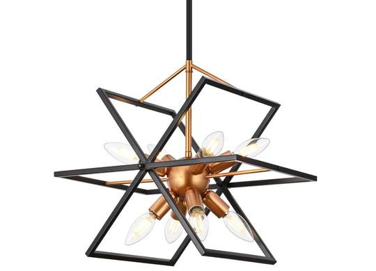 8-Light Pendant Light, Chandelier Industrial Pendant Lighting, Modern Chandelier Kitchen Island Lamp, Hanging Light
