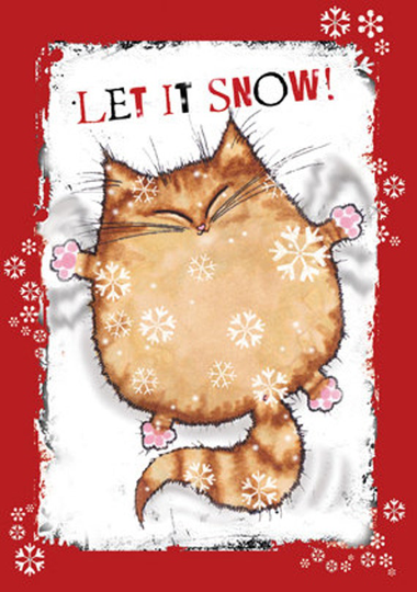 Let It Snow Cat Christmas Card