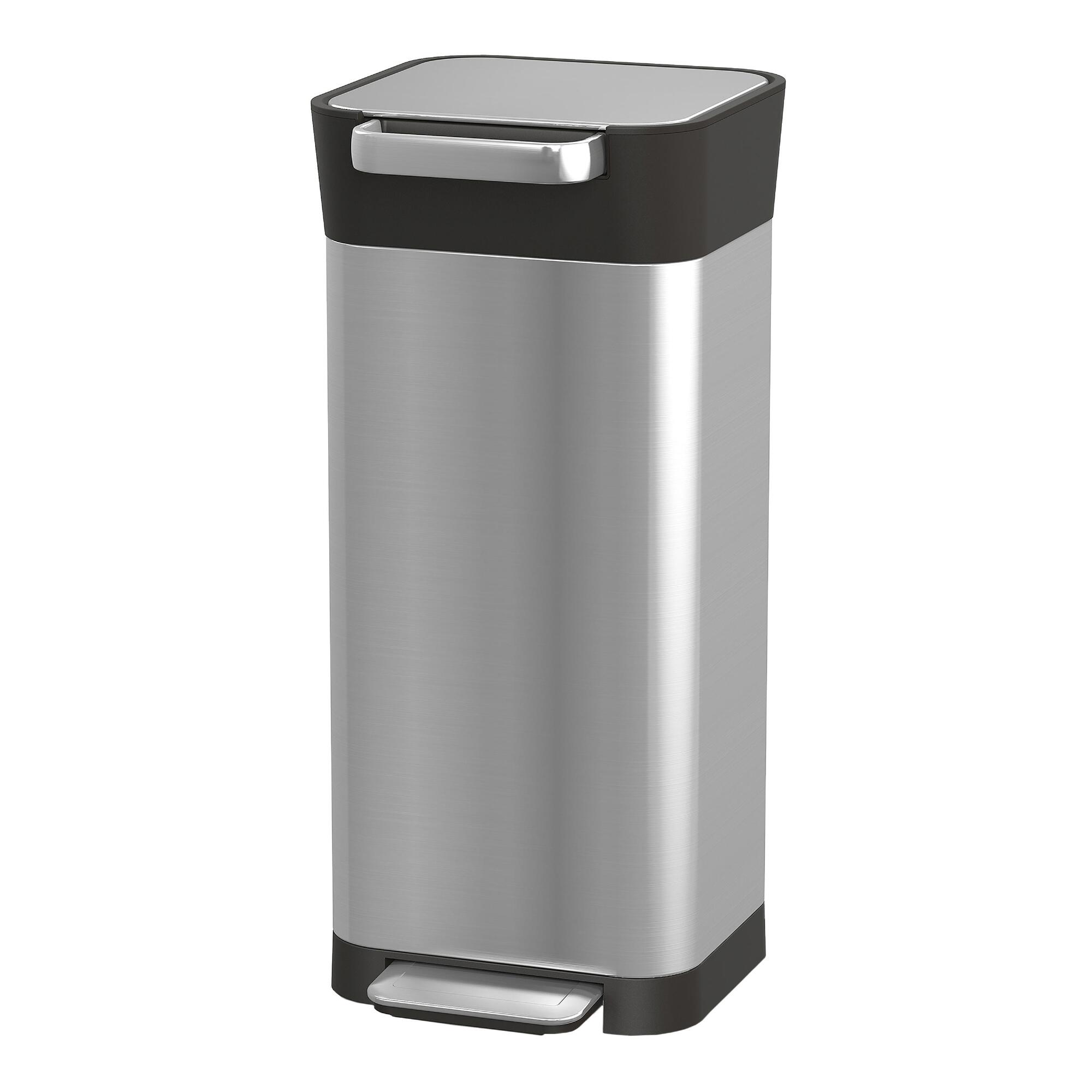 20L Joseph Joseph Titan Stainless Steel Trash Compactor: Silver - Metal by World Market
