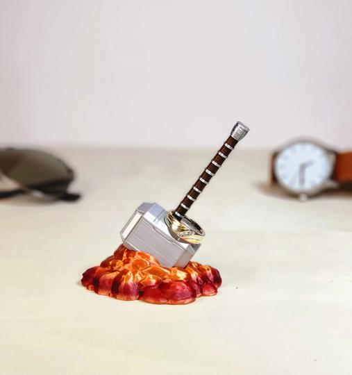 Men's Ring Holder, Thor Hammer, Women's 3D Printed, Paper Weight