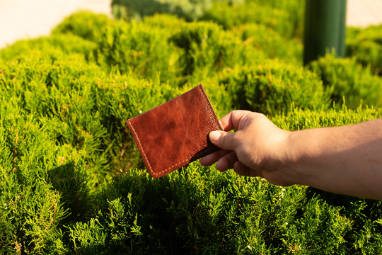 Personalized Leather Wallet, Full Grain Monogram Purse, Slim Minimalist Groomsmen Wallet