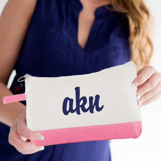 Monogram Make Up Bag Women, Personalized Bridesmaid Proposal Gift, Embroidered Cosmetic Toiletry Teen Girl, Mothers Day Gifts For Her