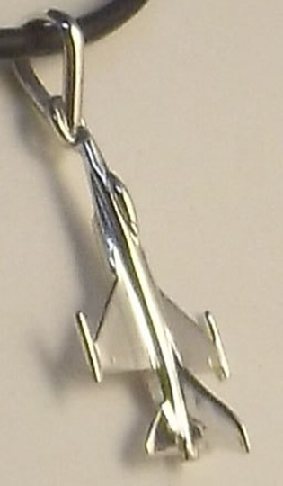 F-16 Falcon Tie Tack/Pin/Pendant/Charm/Earrings/Cuff Links in Sterling Silver