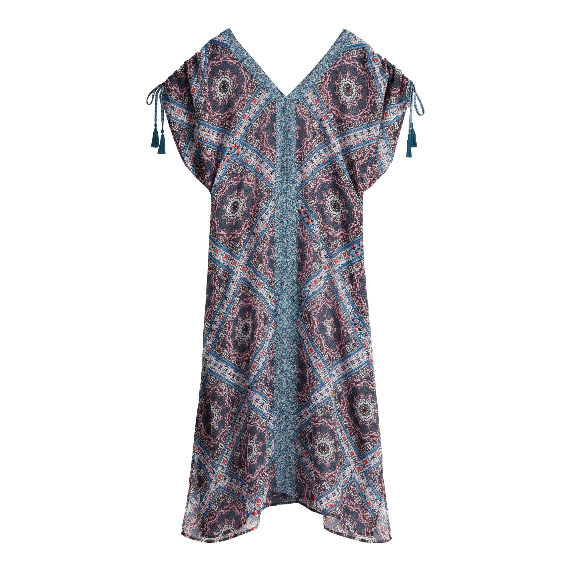 Multicolor Indigo Blue Mosaic Kaftan Dress by World Market