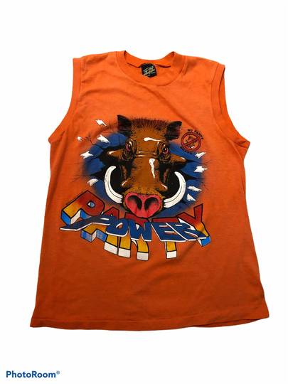 Vintage 80S Top Half By Tropix Party Power No Boars Tank T-Shirt Xl