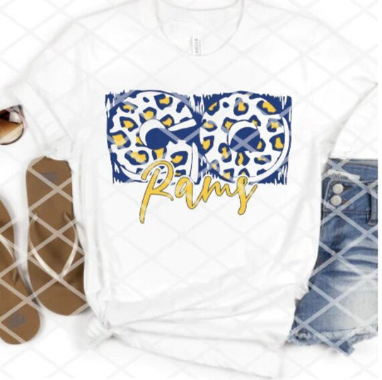 Go Rams, Football Or School Spirit, Ready To Press, Sublimation Transfer