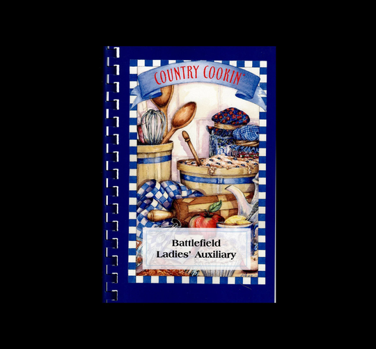 Country Cookin' Battlefield Ladies Auxiliary Cookbook Rare Local Community Cook Book
