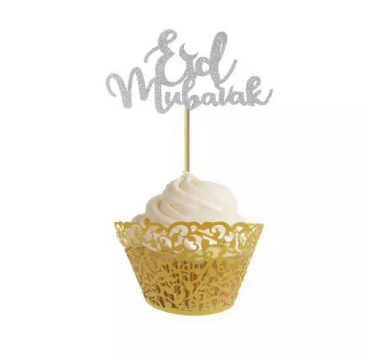 Ramadan Mubarak & Eid Cupcake Topper 10 in A Pack