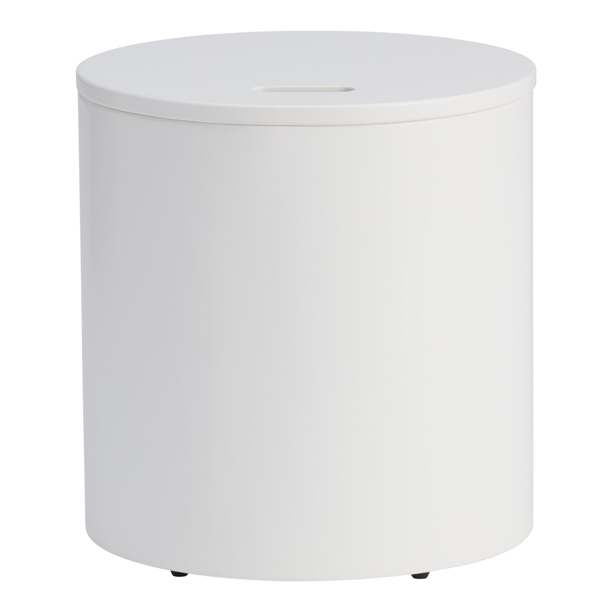 White Elliot Kids Storage Stool - Water Hyacinth by World Market