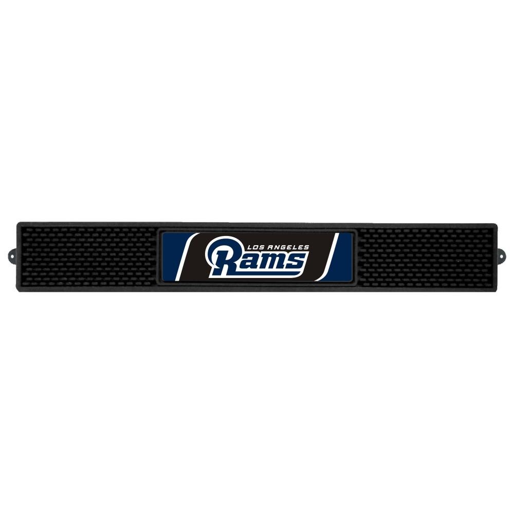 FANMATS NFL Los Angeles Rams Vinyl Drink Mat Black Plastic Rectangle Drink Mat | 20538