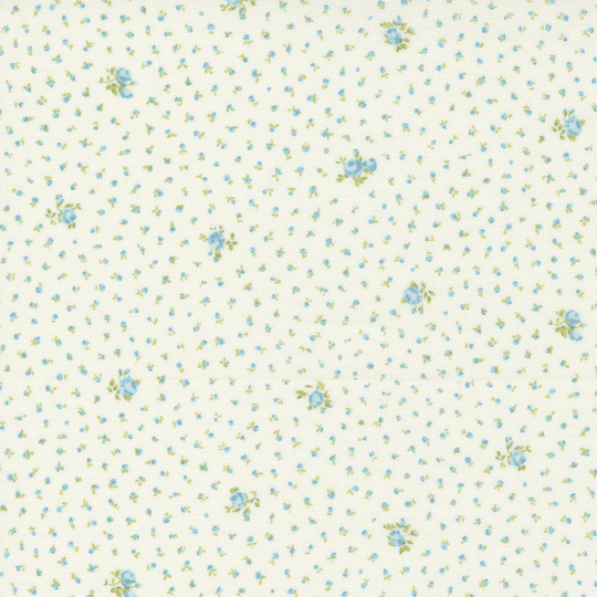 Grace Floral Blender Linen White Duck Egg By Brenda Riddle For Moda