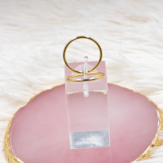 18K Gold Filled Doble Loop Ring | Two Connect Linked Circle