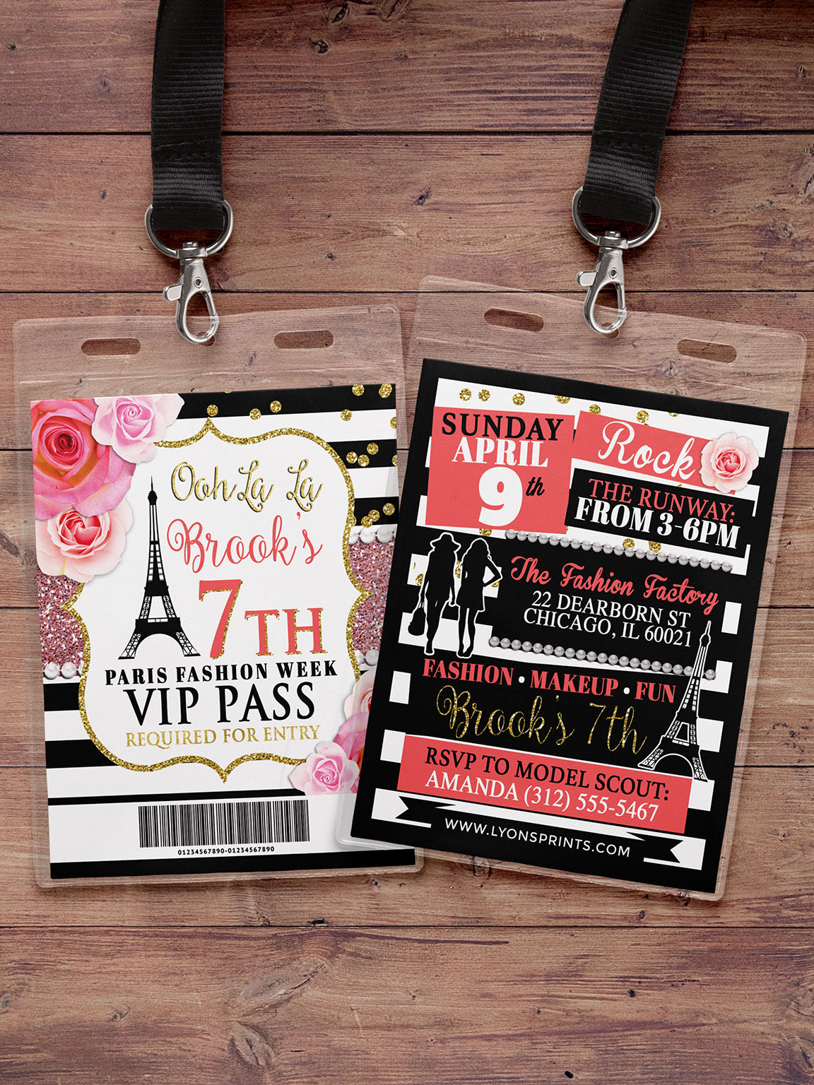 Paris Fashion Week, Birthday Invitation, Girl's Party - Travel Party Invitation - Paris, Eiffel Tower, Digital Files Only