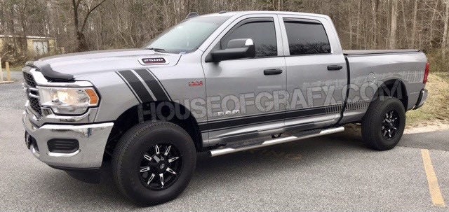 Universal Fender Hash Stripe & Lower Door Strobe Rocker Stripes Decal Decals Hashes For Any Year Or Model Dodge Ram 1500 2500 Hemi Cummins