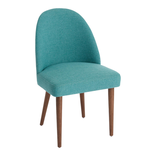 Teal Lucille Upholstered Dining Chair: Blue/Brown/Green by World Market