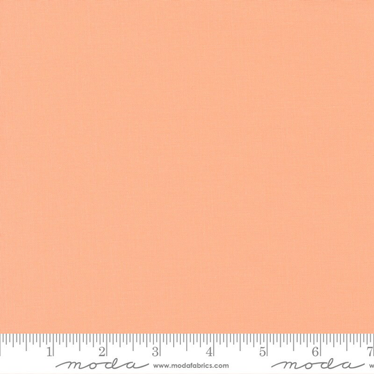 Yardage, Moda Fabrics, Bella Solid in Cantaloupe, Blender Fabric, 9900 296