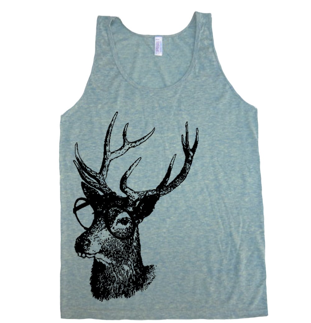 Deer Buck Genius Tri-Blend Tank - American Apparel Unisex Tanktop Xs S M L Xl | 7 Color Options