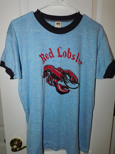 Vintage 70S/80S Red Lobster Ringer T Shirt - Seafood Restaurant