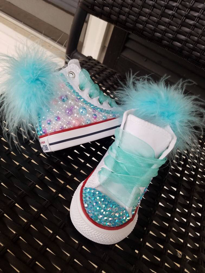 Mermaid Themed Converse With Puff