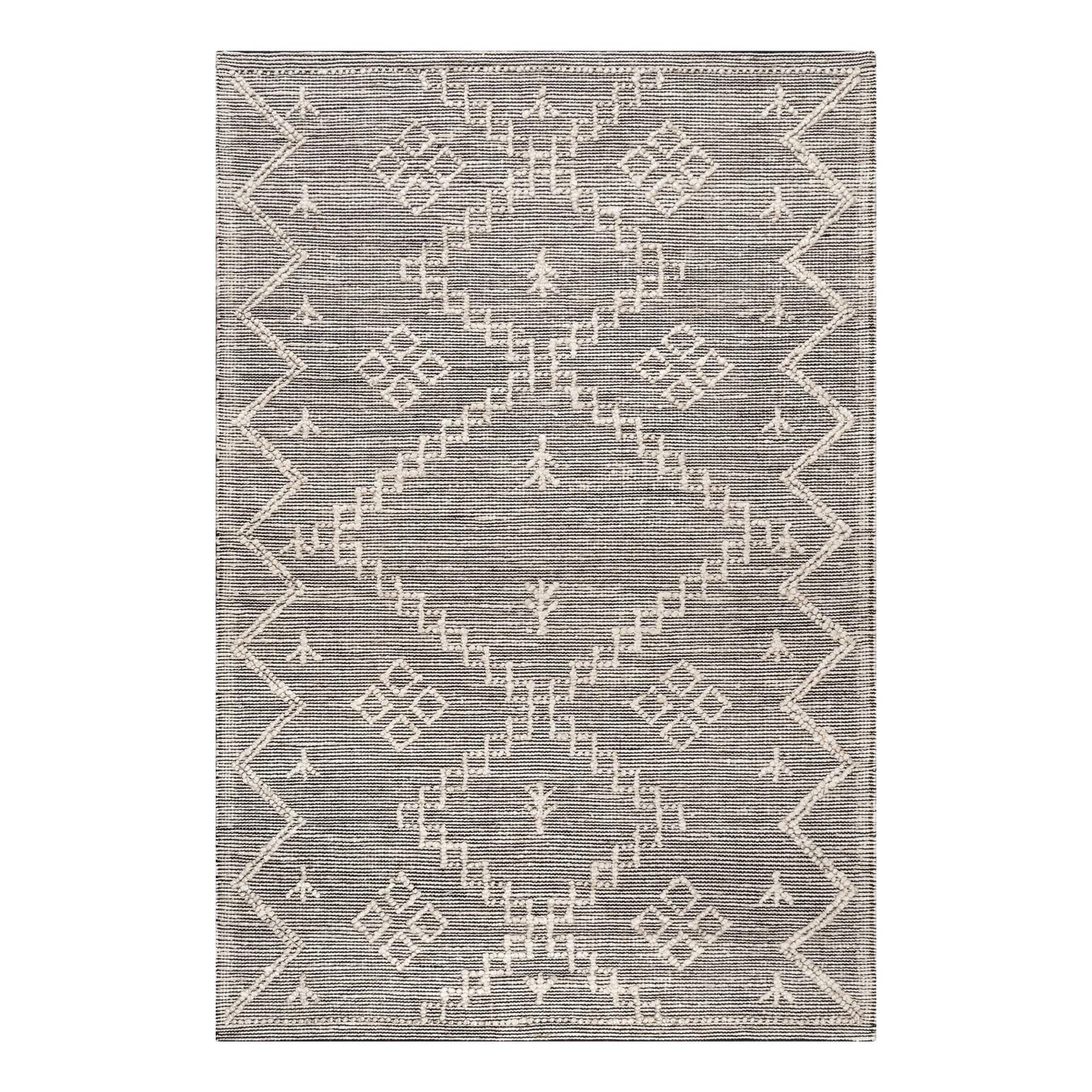 Gray and Ivory Flatweave Jute Rabat Area Rug by World Market