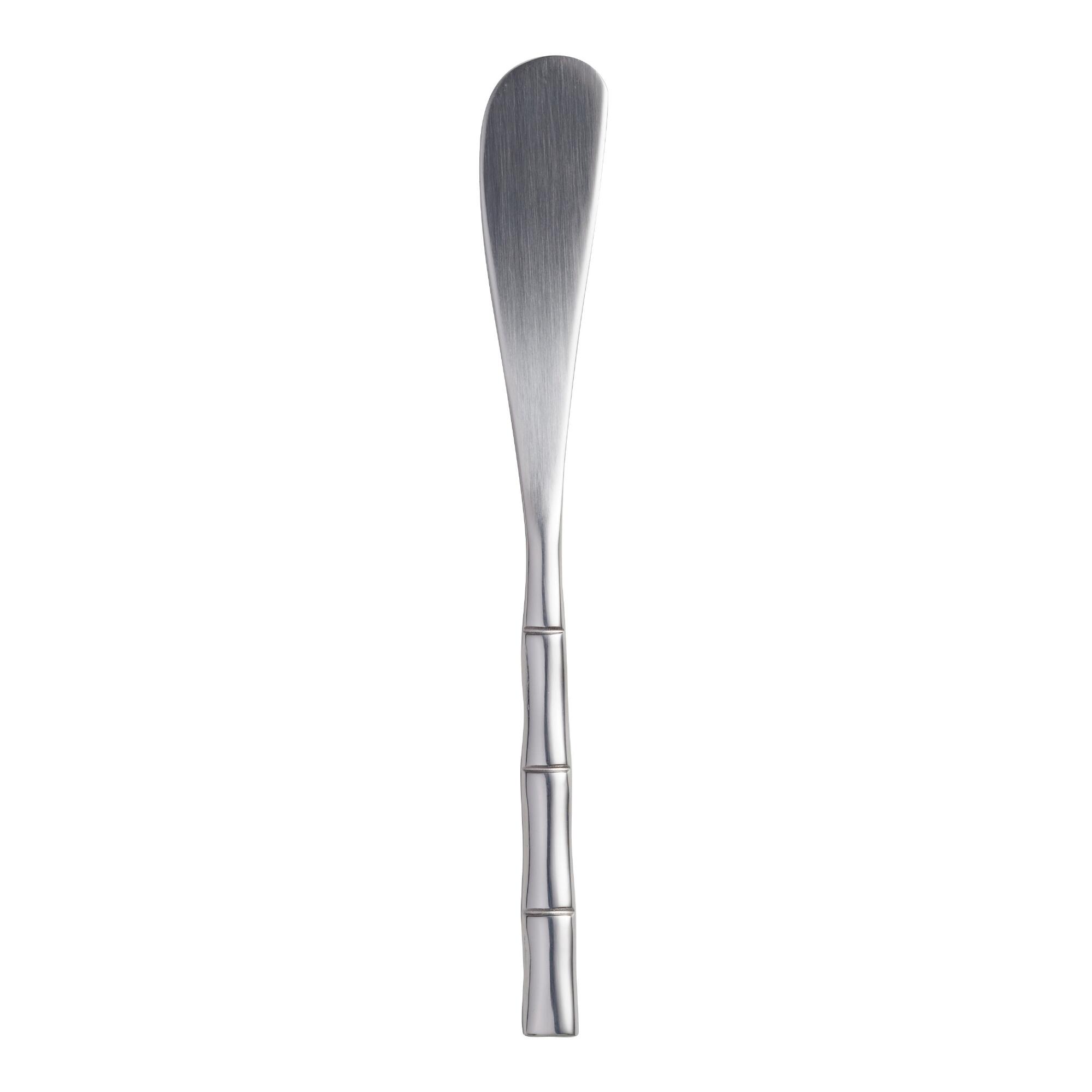 Stainless Steel Bamboo Cocktail Knives Set of 4: Silver by World Market