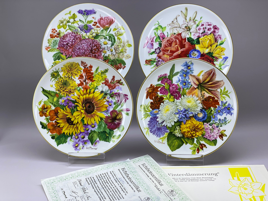 Hutschenreuther Bands Flower Dreams By Ursula Band Porcelain Plates Collection