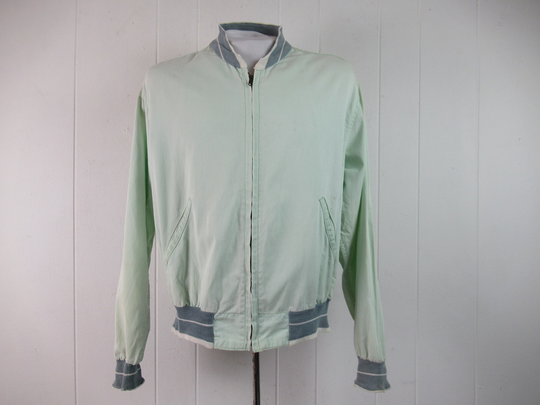 Vintage Jacket, 1950S School Stadium Cotton Vintage Clothing, Size Medium
