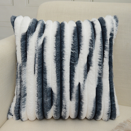 2 Polyester Blend Throw Square Pillow Cover & Insert, 5 Colors (Double Sides) (With/Without Inserts) - blue