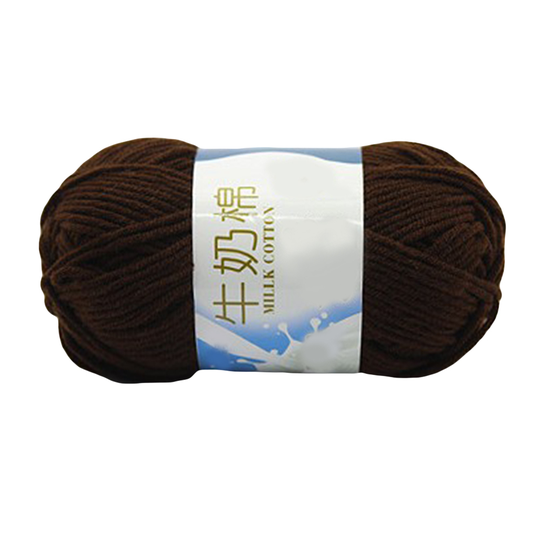 50g Cotton Blend Crochet Knitting Baby Clothes Scarf Hat Sweater Woolen Yarn - coffee