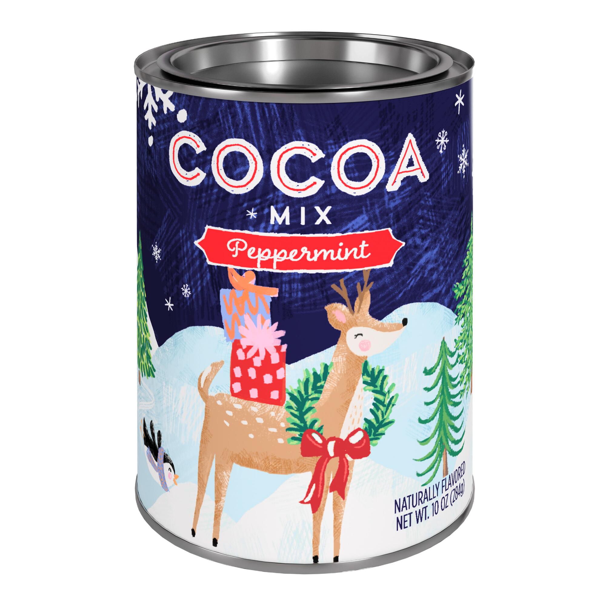 Santa & Friends Peppermint Hot Cocoa Mix Tin by World Market