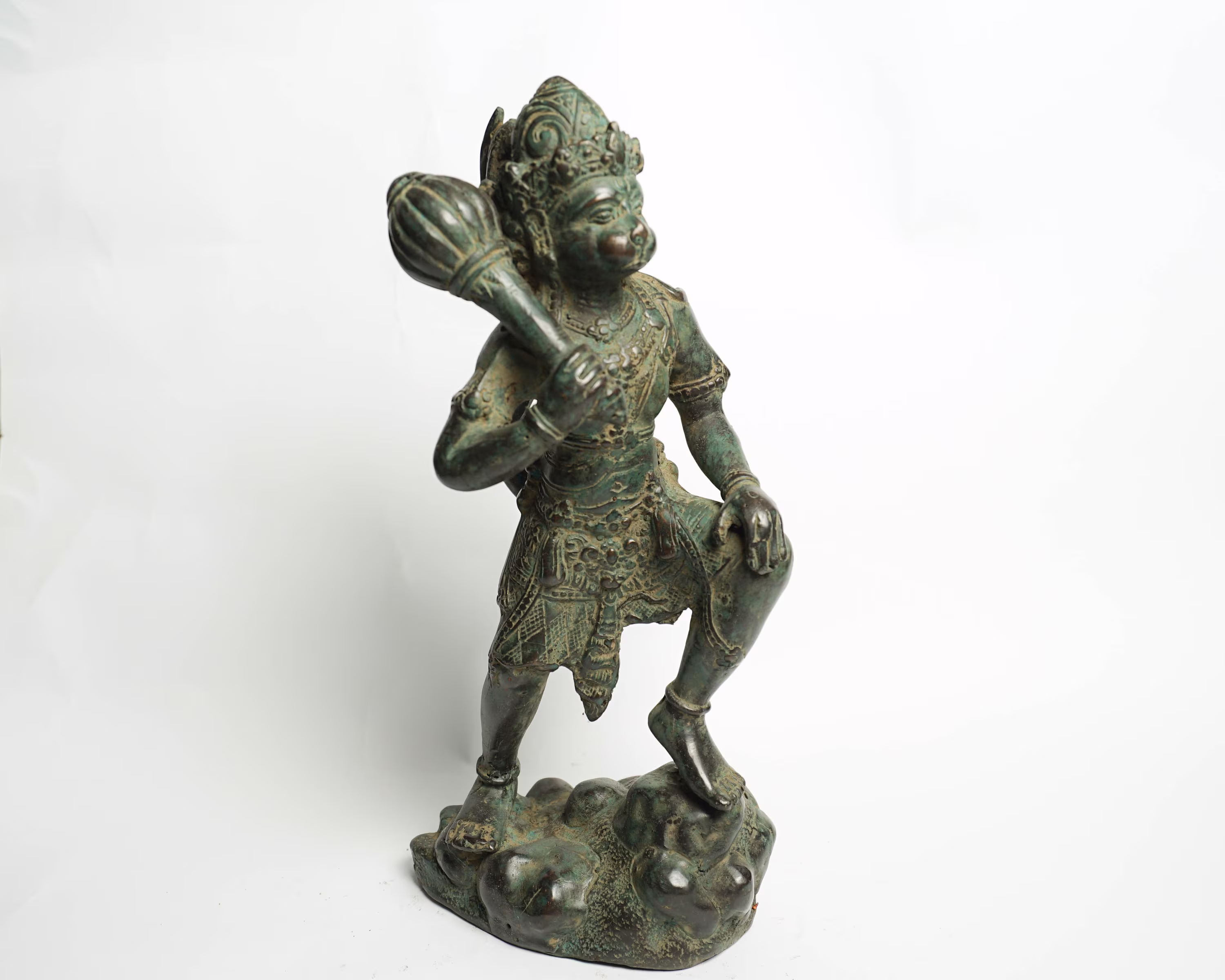 Lord Hanuman Bronze Statue 12 Inch/ 30 cm, Bajrangbali Idol Ram Bhakt Hanuman, Hindu God Of Strength & Power, Cooper