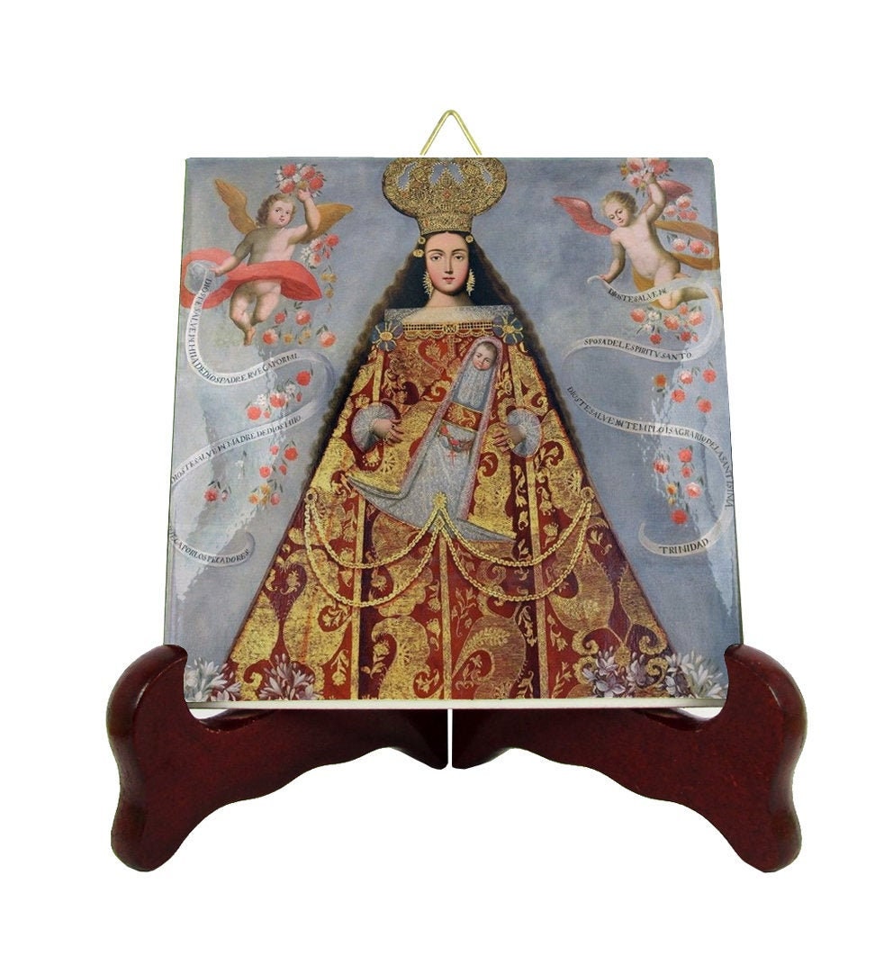Religious Icon On Tile - Virgin Of Belen Catholic Gifts Our Lady Mary Art Religious Wall Decor Holy Art