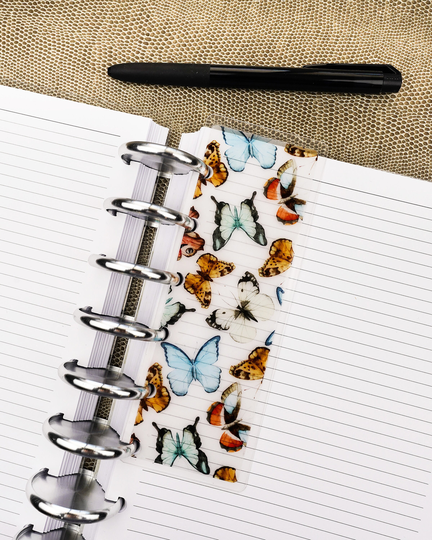 Butterflies Planner Page Finder Bookmark | Discbound & Six Ring Planners Laminated Translucent Vellum