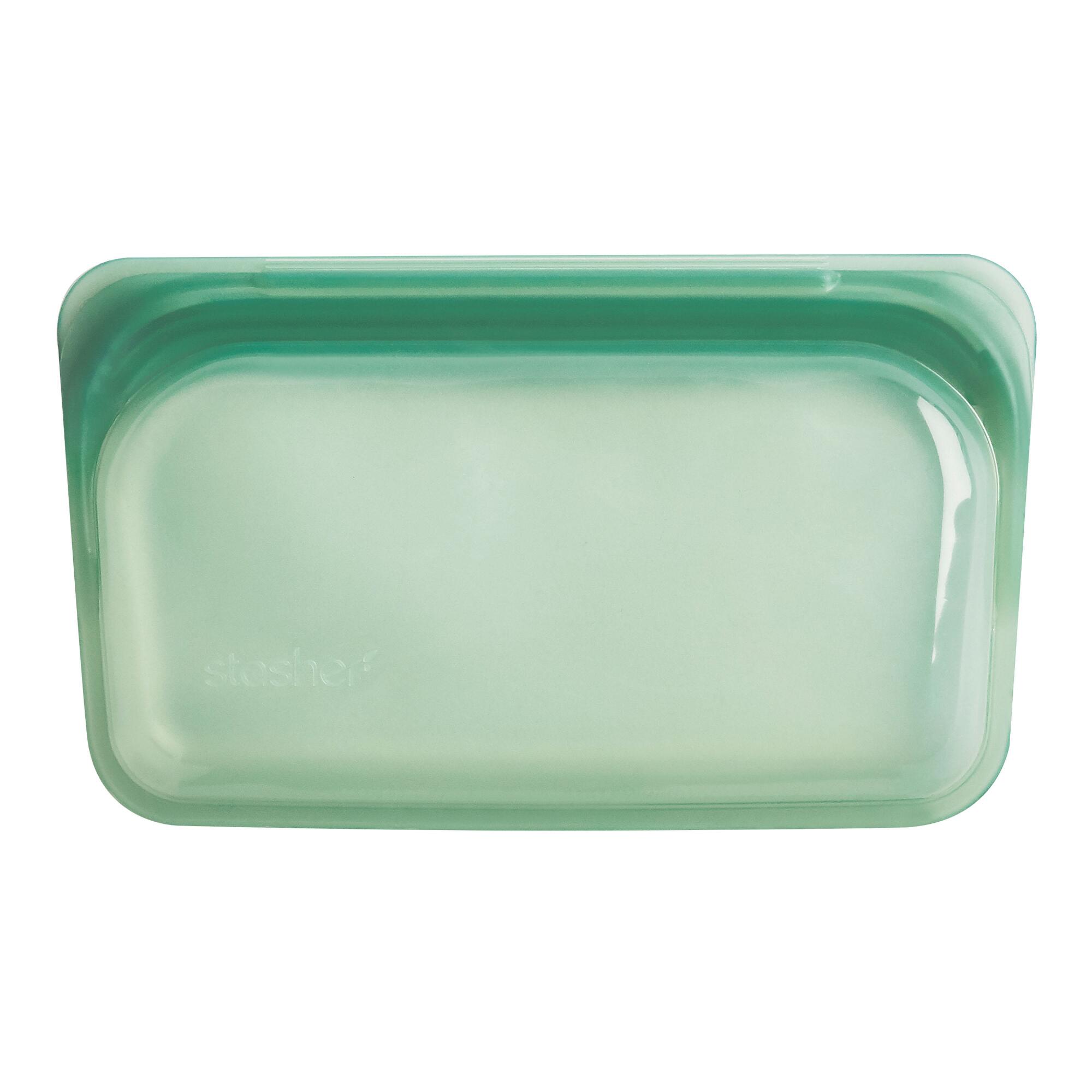 Stasher Terracotta Reusable Silicone Snack Bag: Green by World Market
