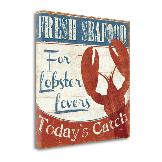 Tangletown Fine Art Fresh Seafood I Pela Studio 20-in H x 20-in W Kitchen Print on Canvas Cotton | WA611278-2020C