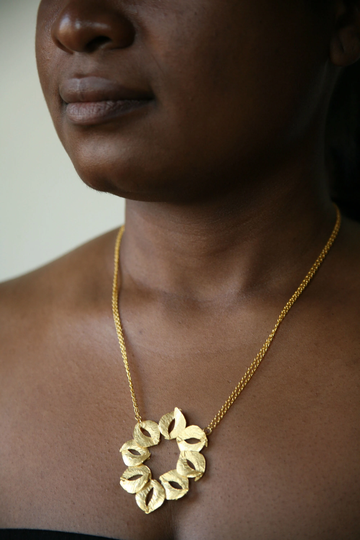 Organic Sculptured Gold Necklace