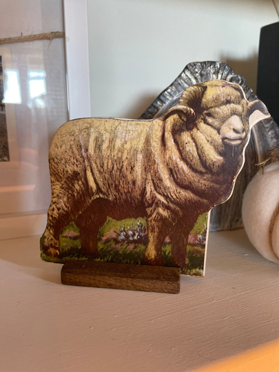 Vintage Farm Animal Stand-Up Toy. Whitman Litograph Merino Ram