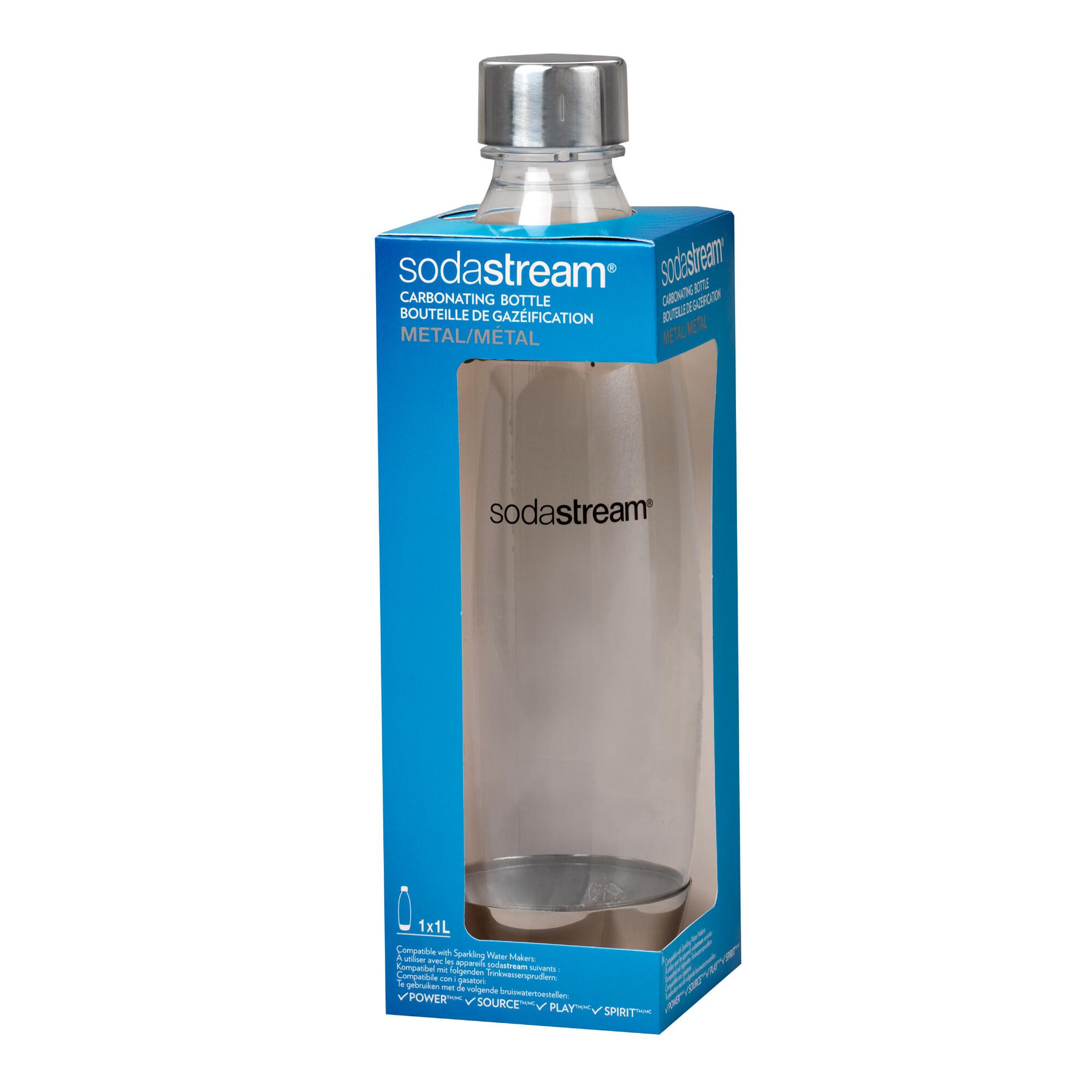 SodaStream 1L Slim Stainless Steel Carbonating Water Bottle by World Market